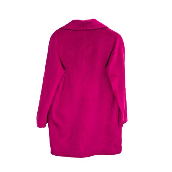 NWT Crystal Button Walking Coat – Magenta Pink Wool Cashmere Blend - Picture 3 of 5